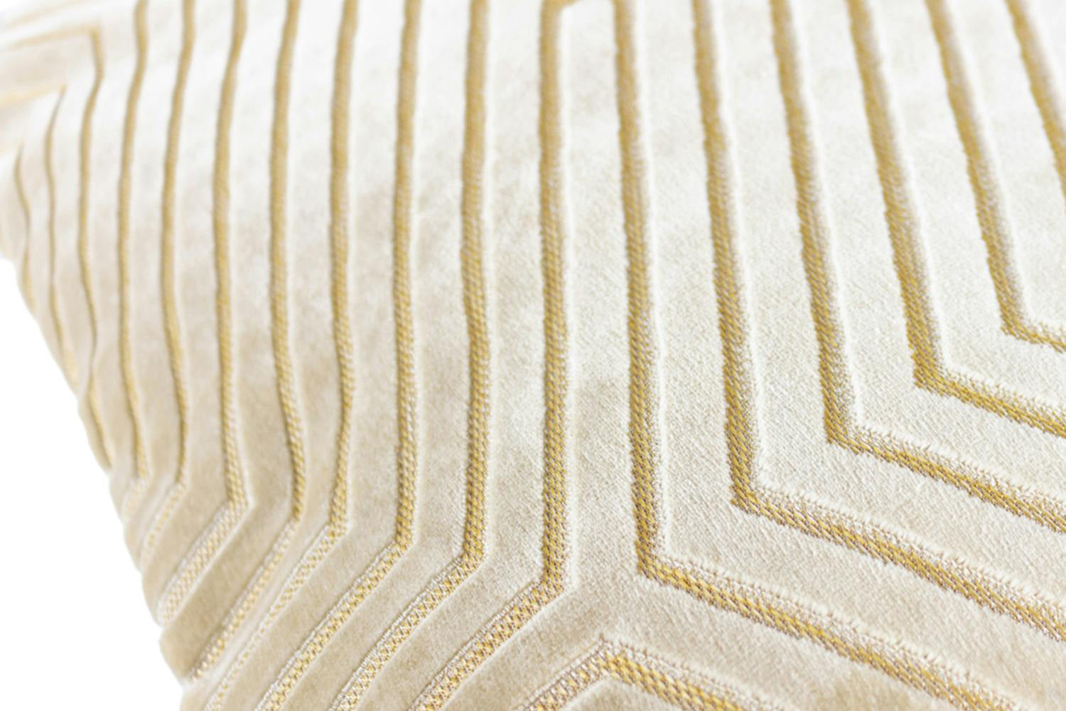 Evoke Feather Cushion | Ivory/Gold | 45 x 45 cm-4