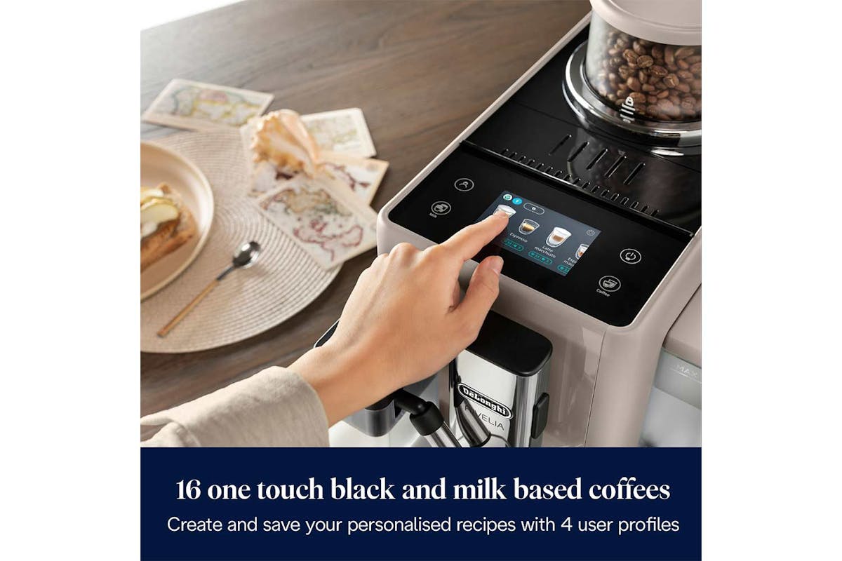 De'Longhi Rivelia Fully Automatic Bean-to-Cup Coffee Machine | EXAM440.55.BG | Sand Beige-4