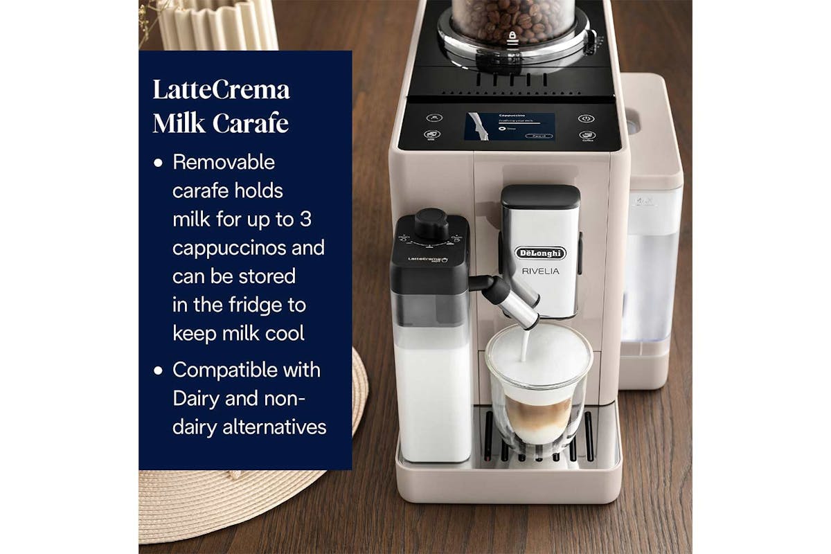 De'Longhi Rivelia Fully Automatic Bean-to-Cup Coffee Machine | EXAM440.55.BG | Sand Beige-6