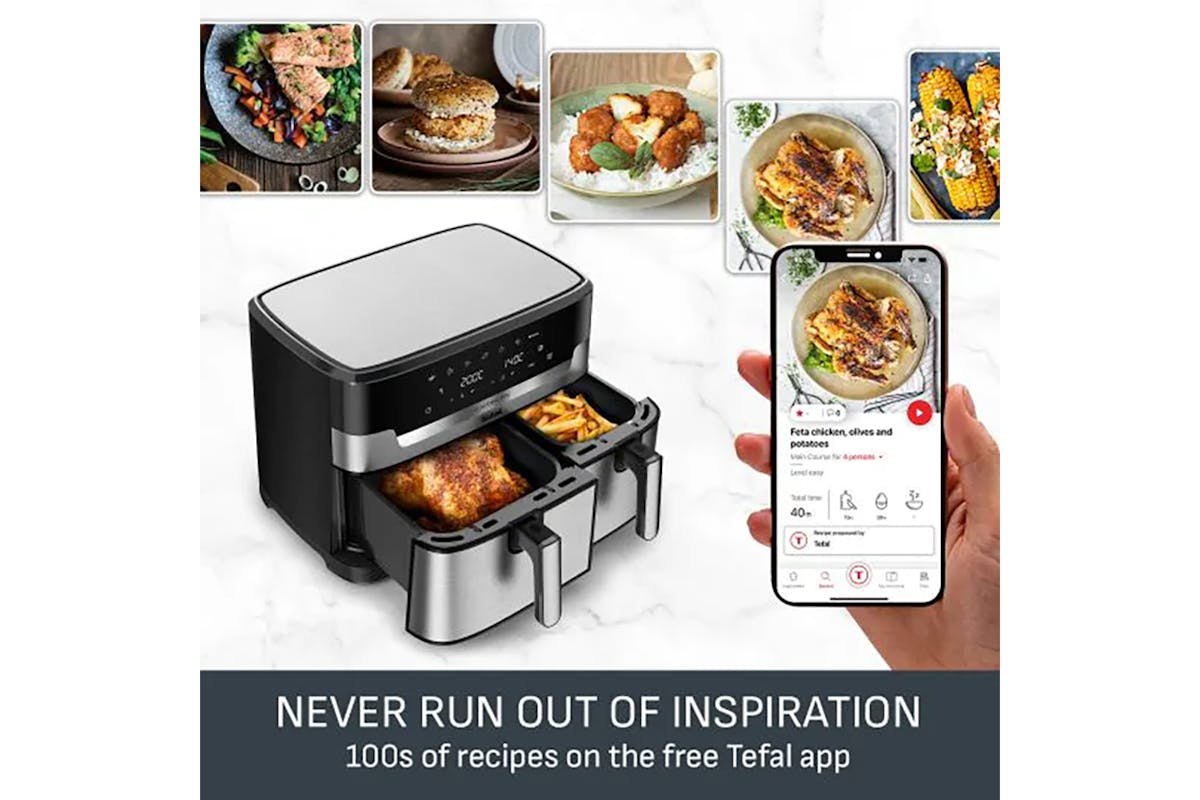 Tefal 11L Easy Fry Dual XXL Air Fryer | EY942DG1 | Stainless Steel-6