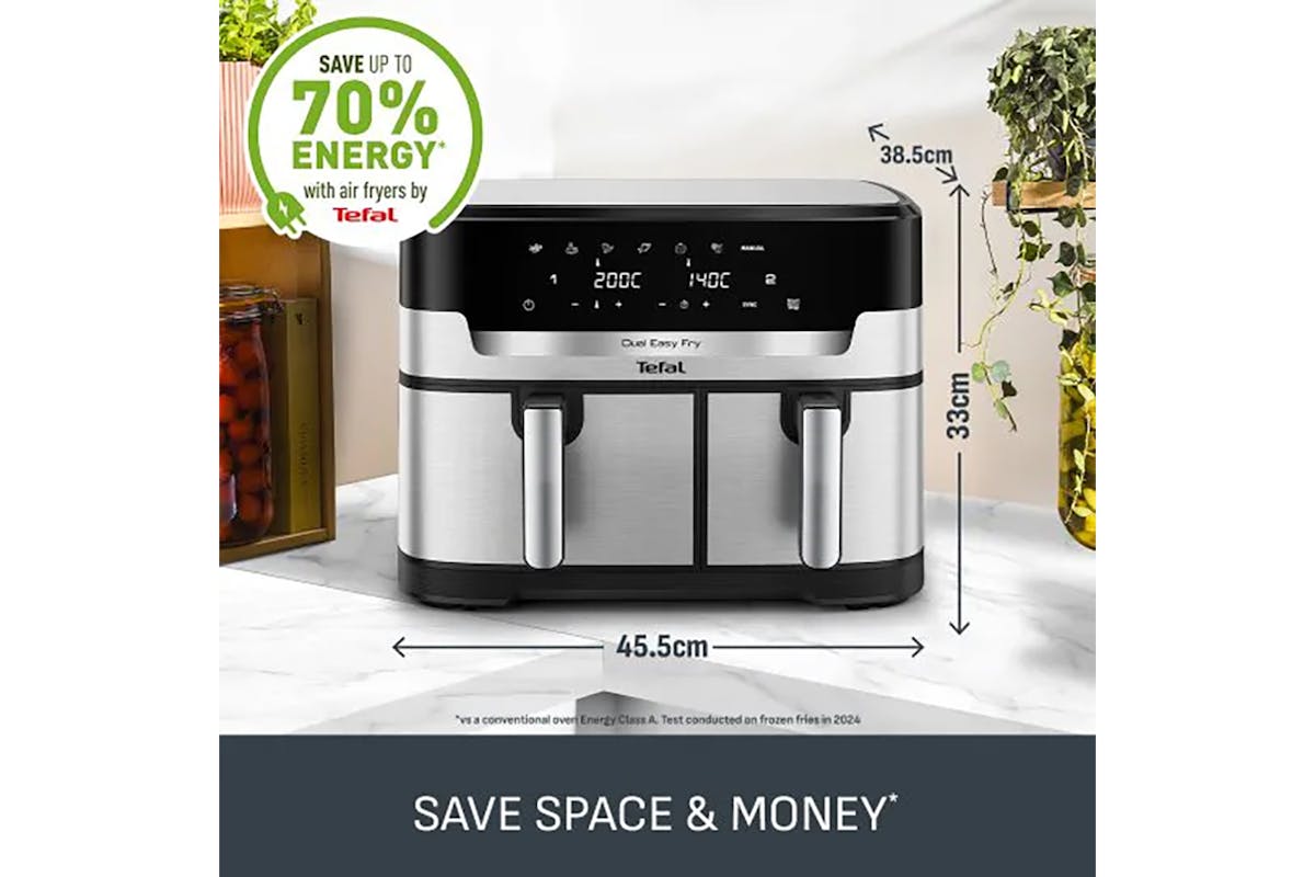 Tefal 11L Easy Fry Dual XXL Air Fryer | EY942DG1 | Stainless Steel-9