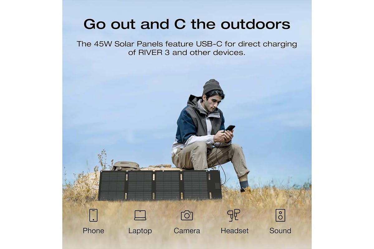 EcoFlow RIVER 3 UPS Power Station | 245Wh + 45W Solar Panel-3