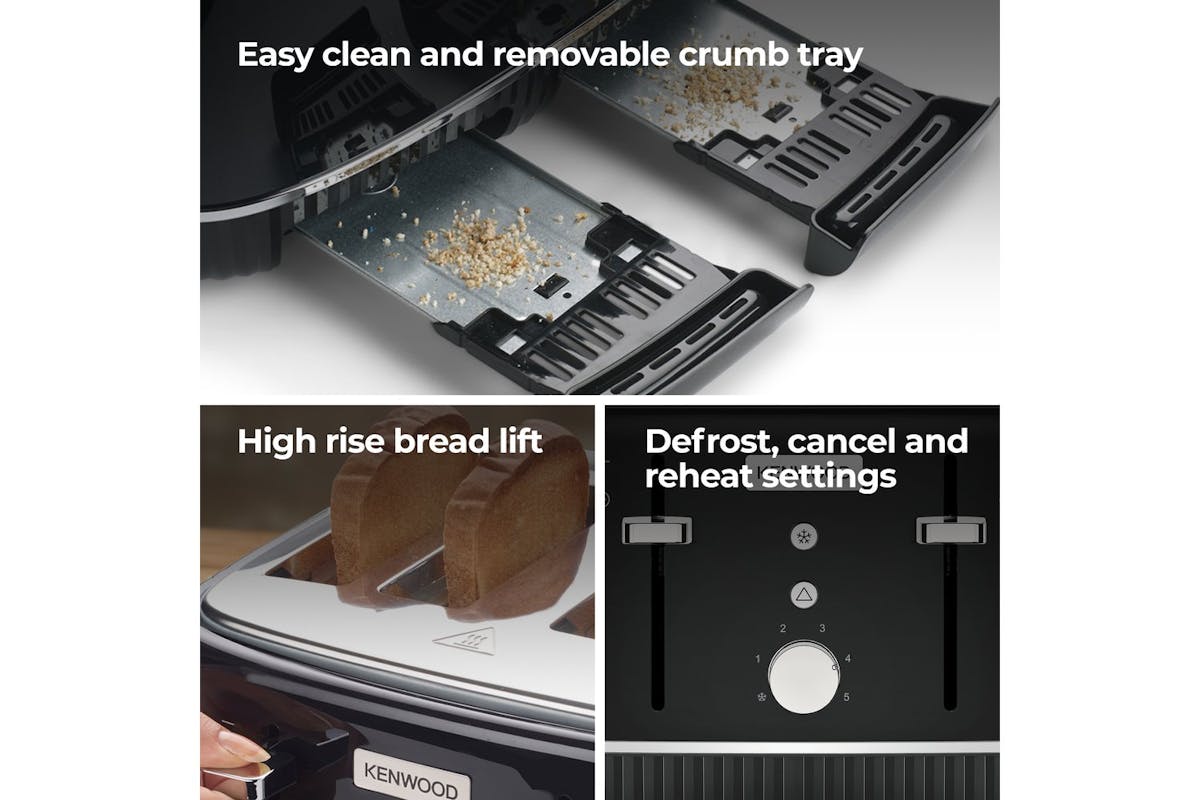 Kenwood Elegancy Collection 4 Slot Toaster | TFP10.A0BK | Black-4
