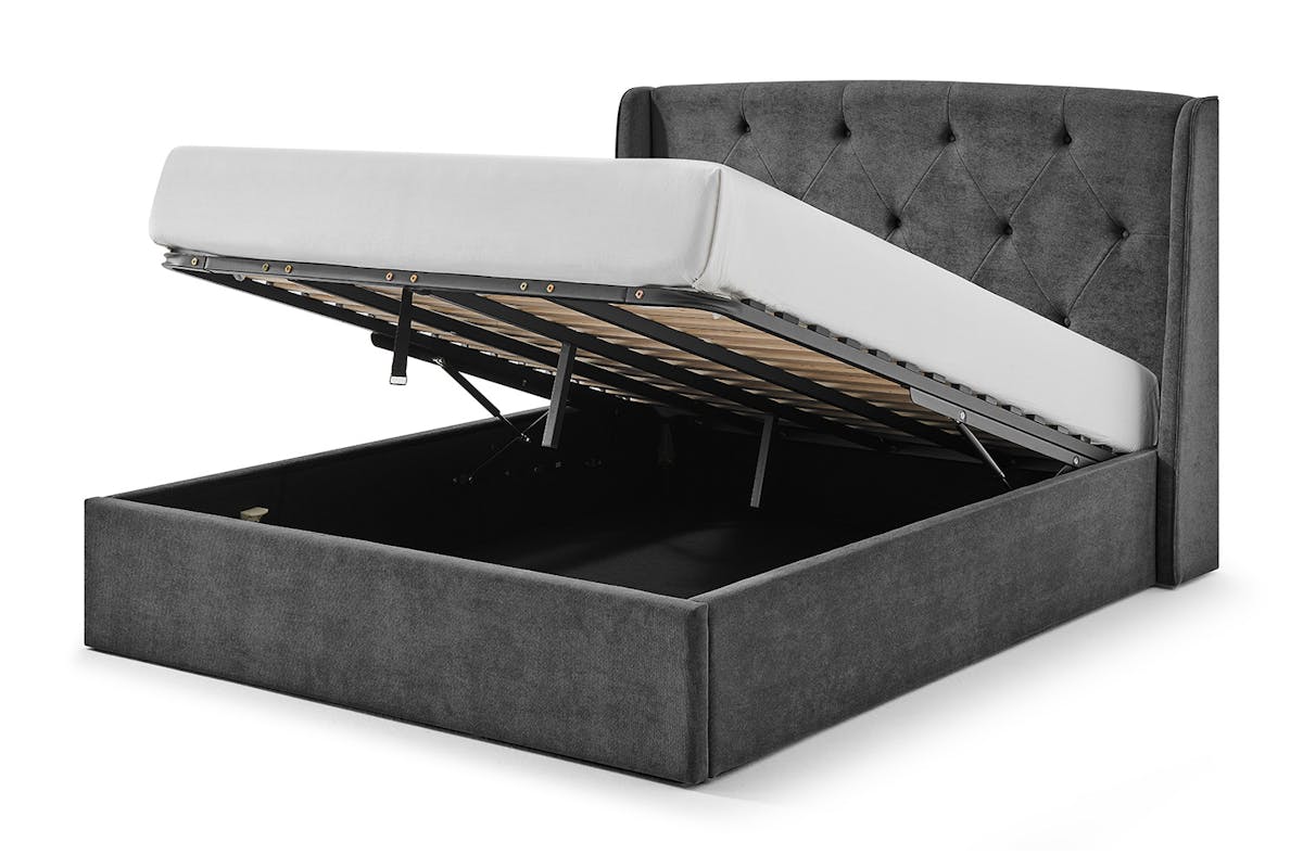 Emilia Winged Ottoman Bed Frame | King | 5ft | Grey-6