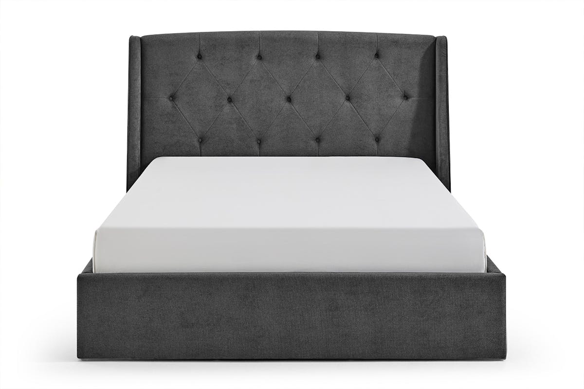 Emilia Winged Ottoman Bed Frame | King | 5ft | Grey-2