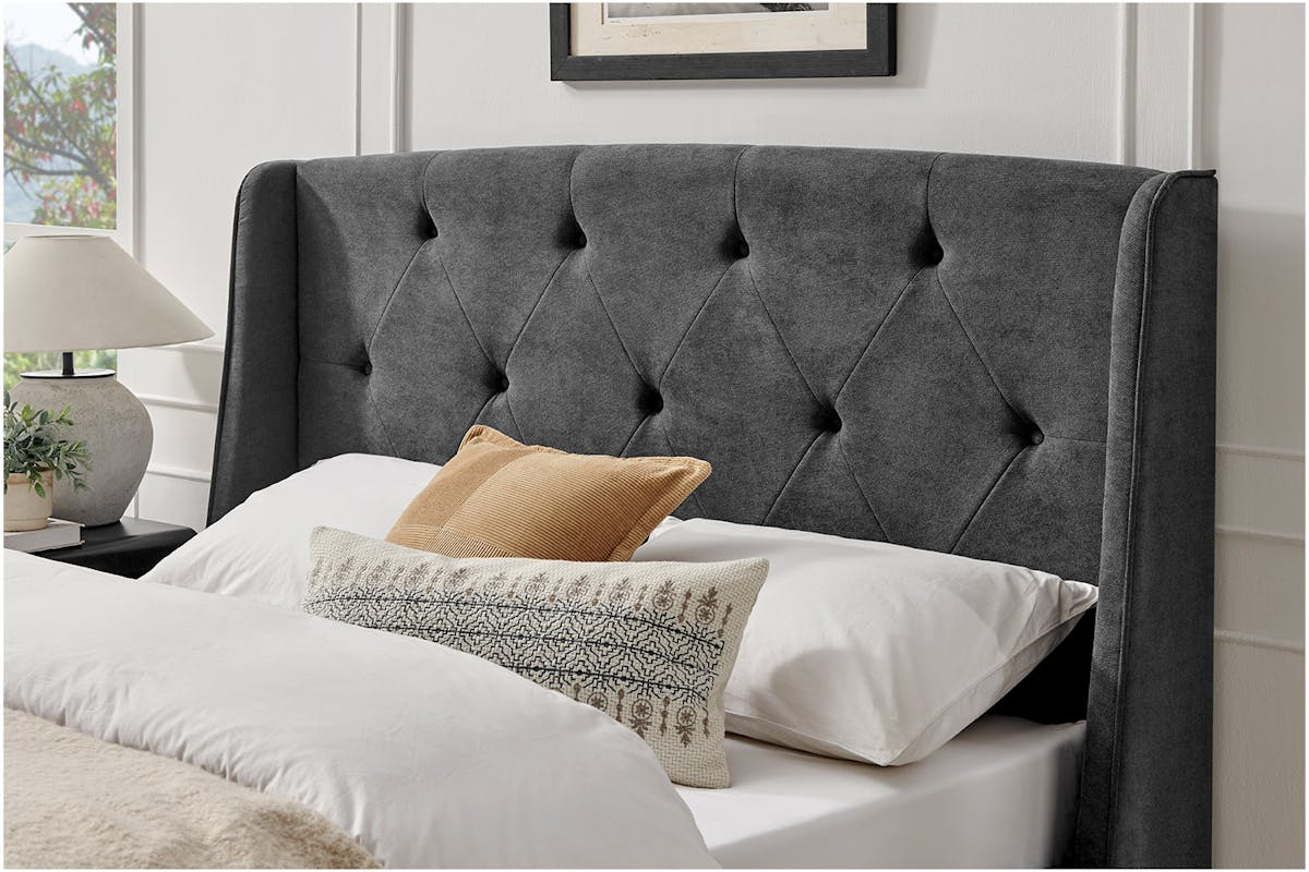 Emilia Winged Ottoman Bed Frame | King | 5ft | Grey-7