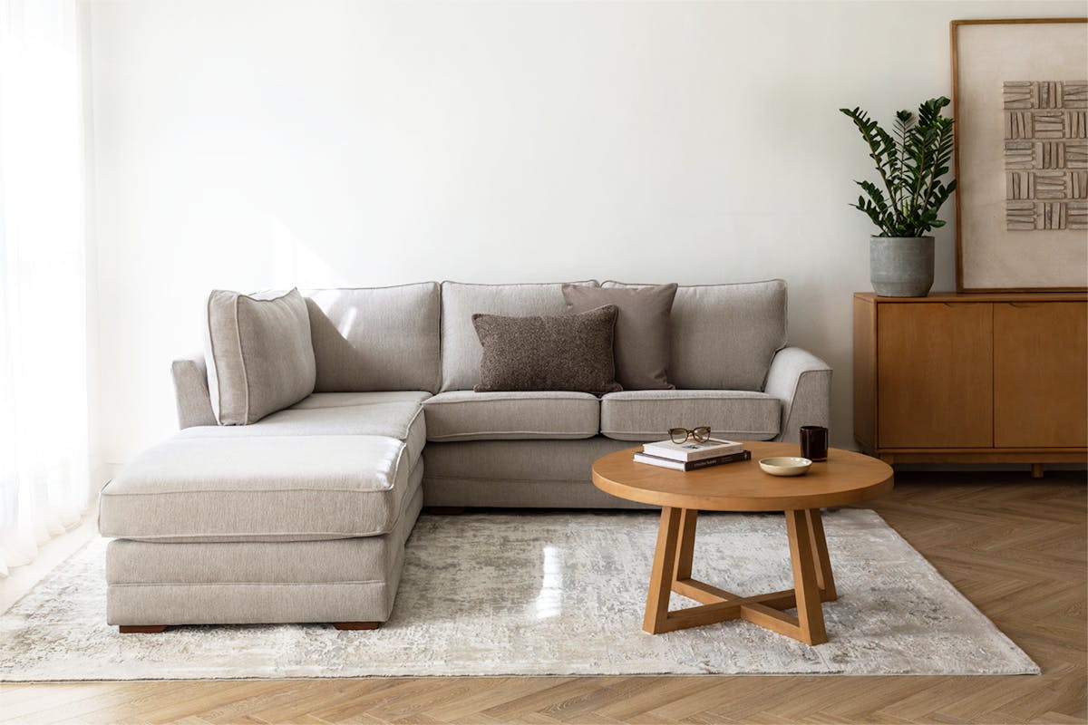 Emma Chaise Sofa | Fabric | Grey-2