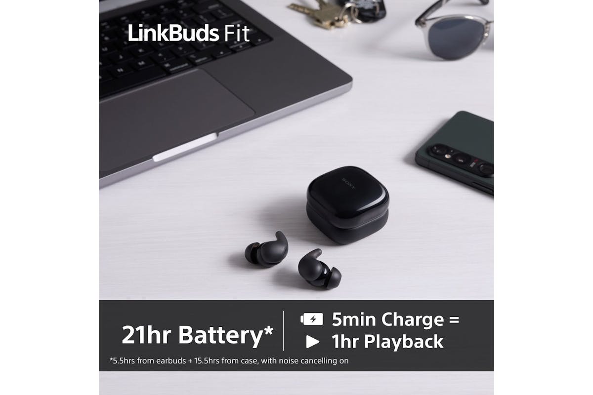 Sony LinkBuds Fit Series In-Ear Wireless Noise Cancelling Headphones | Black-7