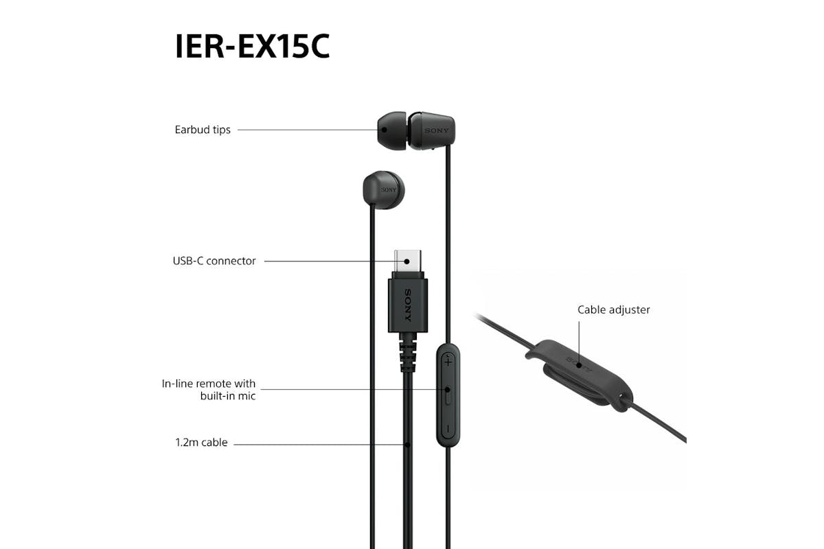 Sony USB C Wired Earbuds | IEREX15CW.CE7 | White-8