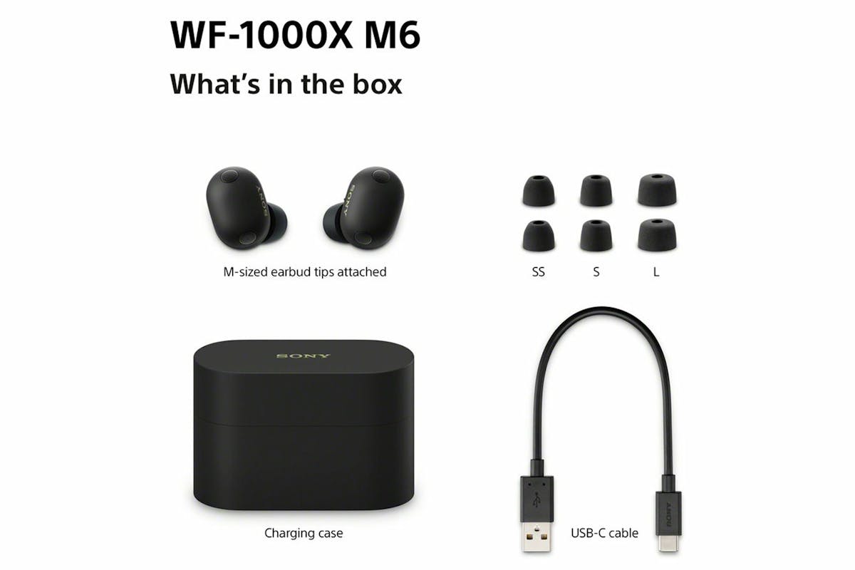 Sony XM6 True Wireless Active Noise Cancelling Earbuds | Black-14