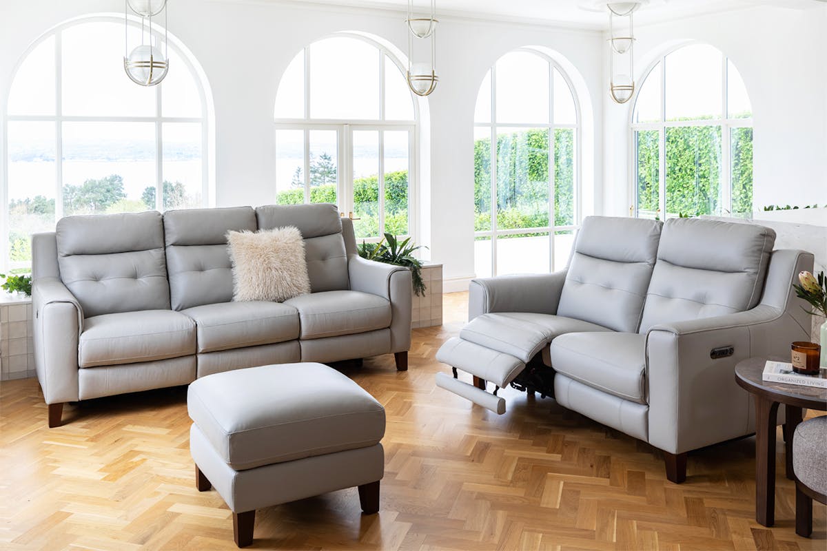Estel 3 Seater Sofa | Power Recliner | Dove-3