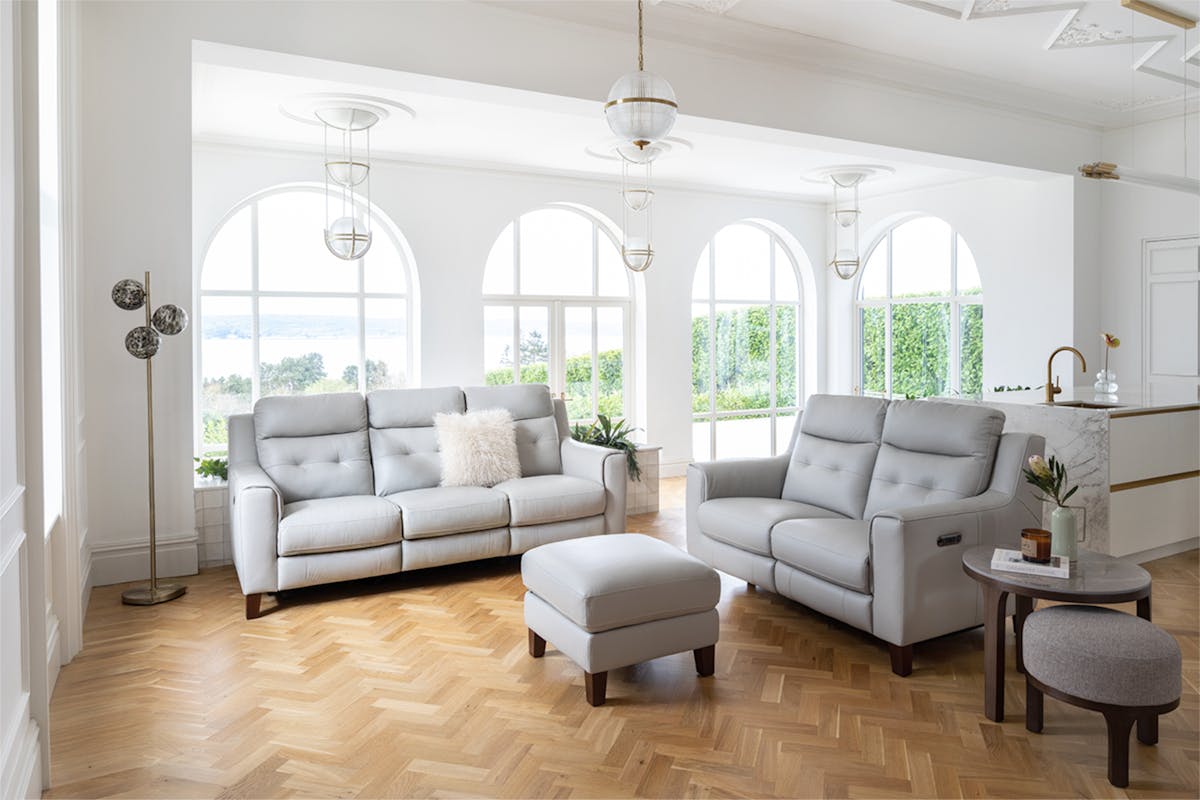 Estel 2 Seater Sofa | Power Recliner | Dove-4