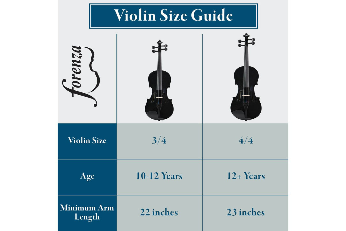 Forenza Uno Series 34 Size Black Violin Outfit-5