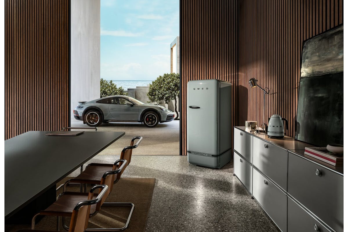 Smeg 50's Style Porsche Freestanding Fridge | FAB28RDPSG6 | Shade Green-9