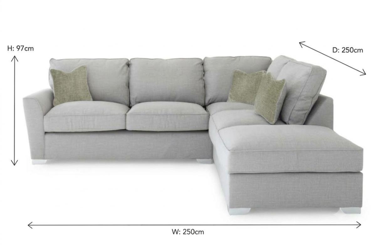 Fantasia Corner Sofa | Formal Back | Fabric | Grey-4