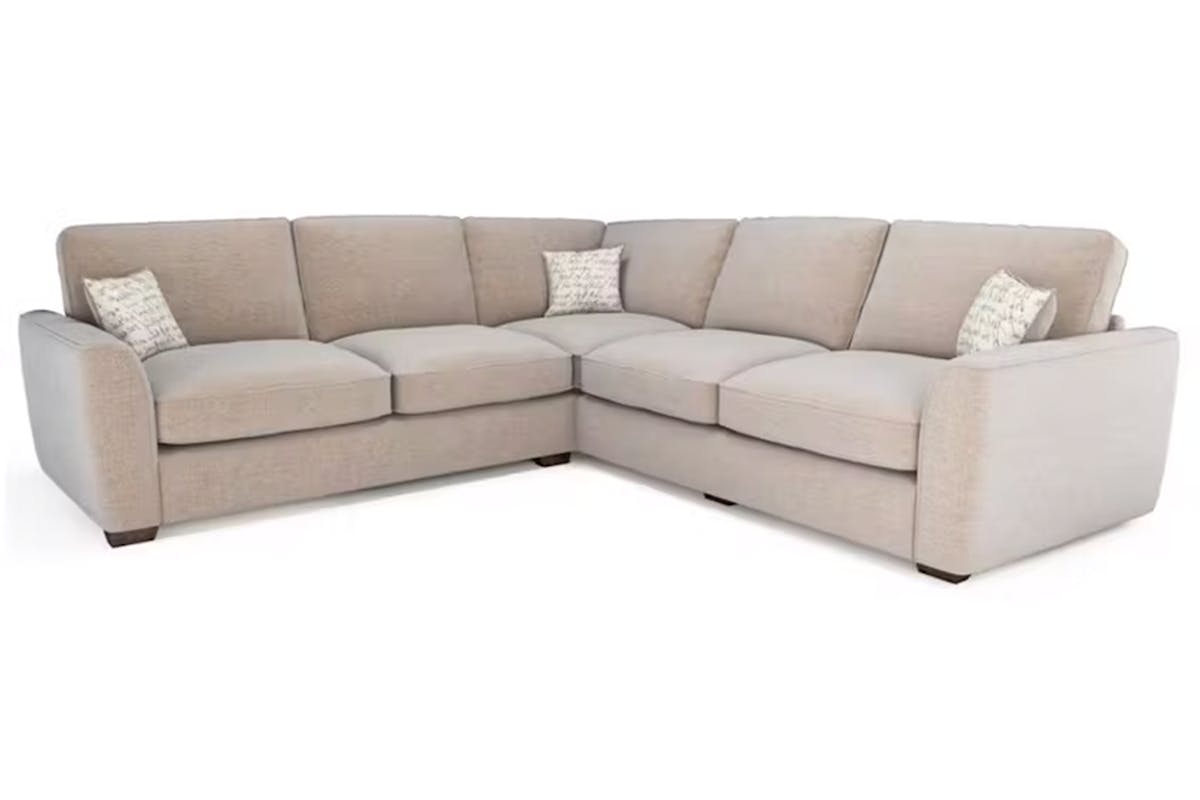 Fantasia Corner Sofa | Formal Back | Large | Beige