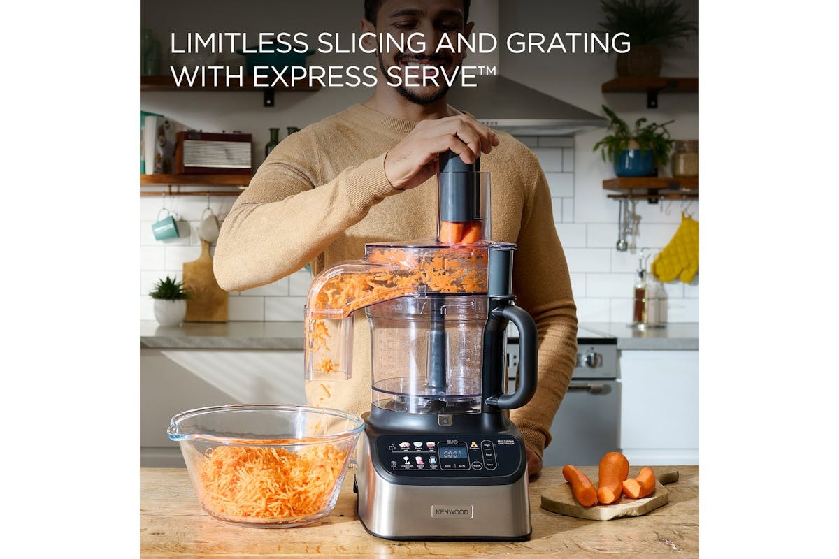 Kenwood MultiPro OneTouch Food Processor & Blender | FDM73.850SS | Black/Brushed Stainless Steel-3