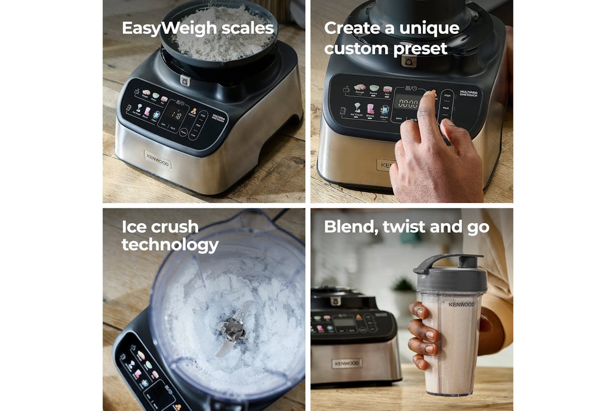 Kenwood MultiPro OneTouch Food Processor & Blender | FDM73.850SS | Black/Brushed Stainless Steel-4