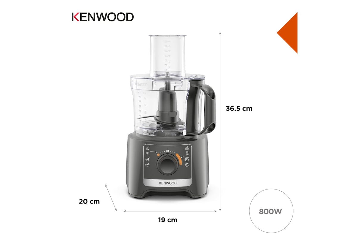Kenwood Multipro Compact Food Processor & Blender | FDP31.170GY |  Slate Grey-5