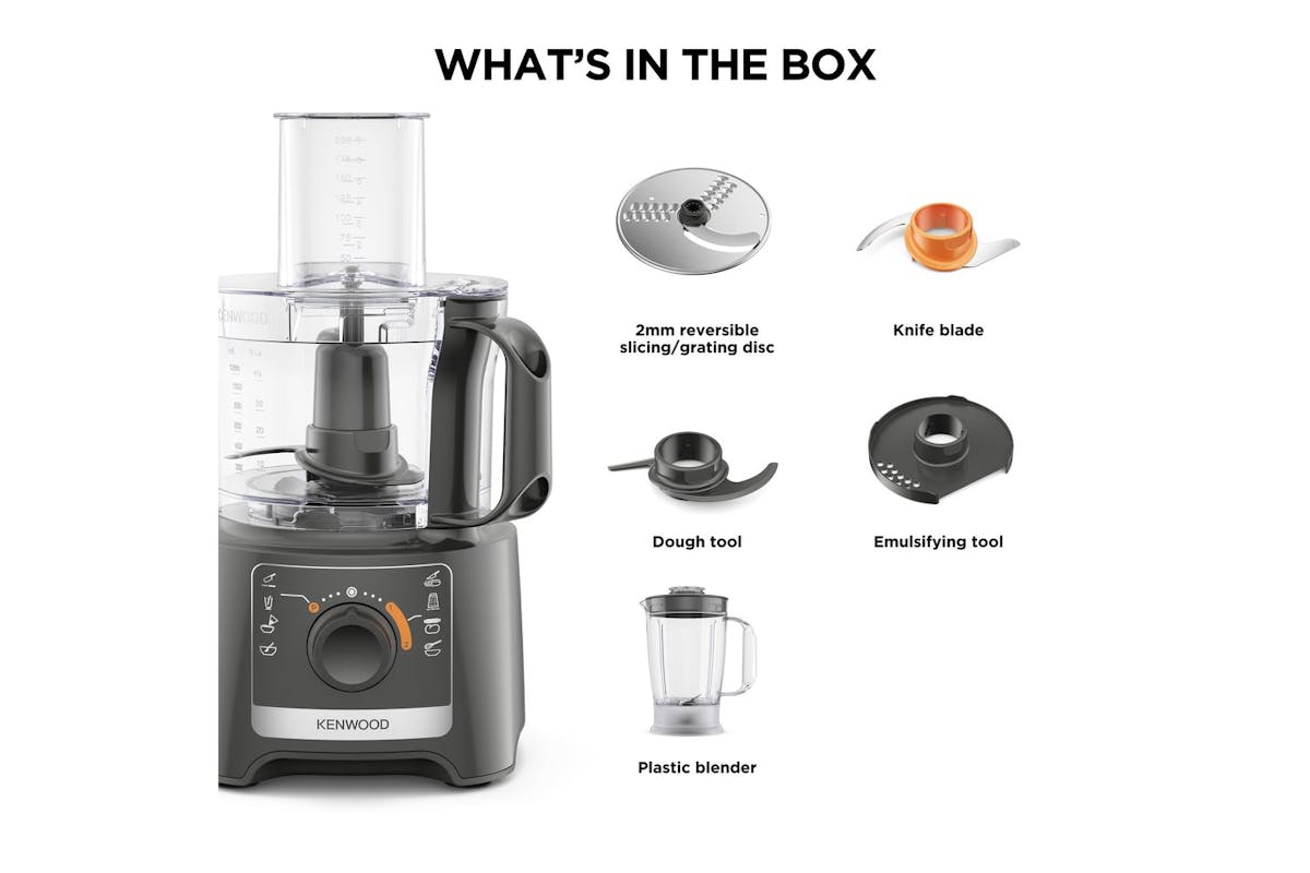 Kenwood Multipro Compact Food Processor & Blender | FDP31.170GY |  Slate Grey-7
