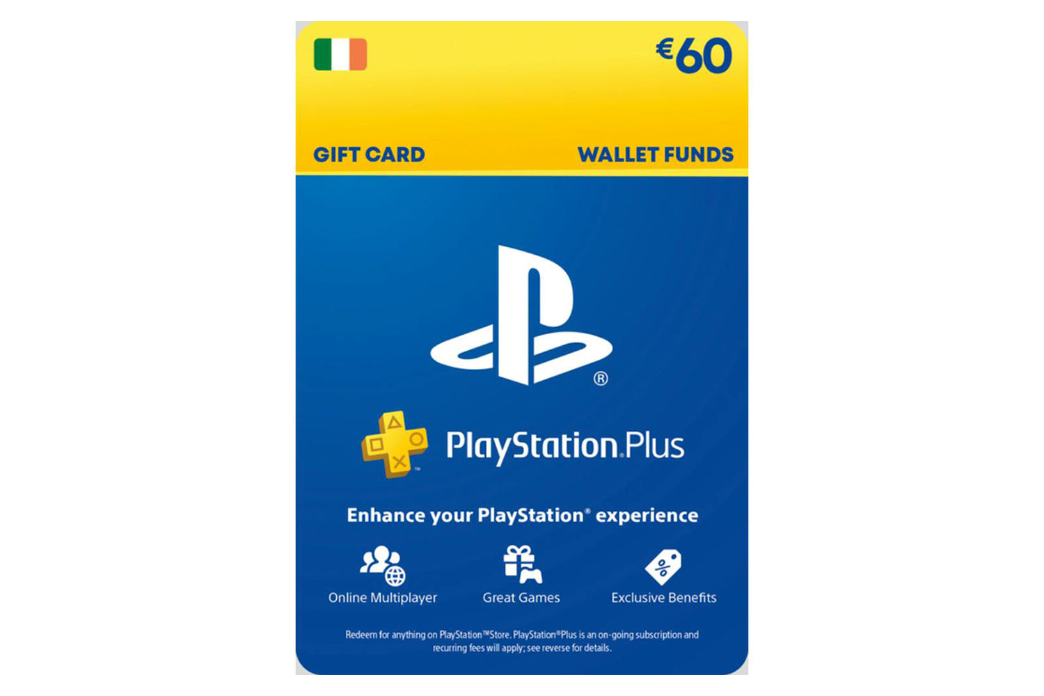 Sony Plus PlayStation Gift Card | €60