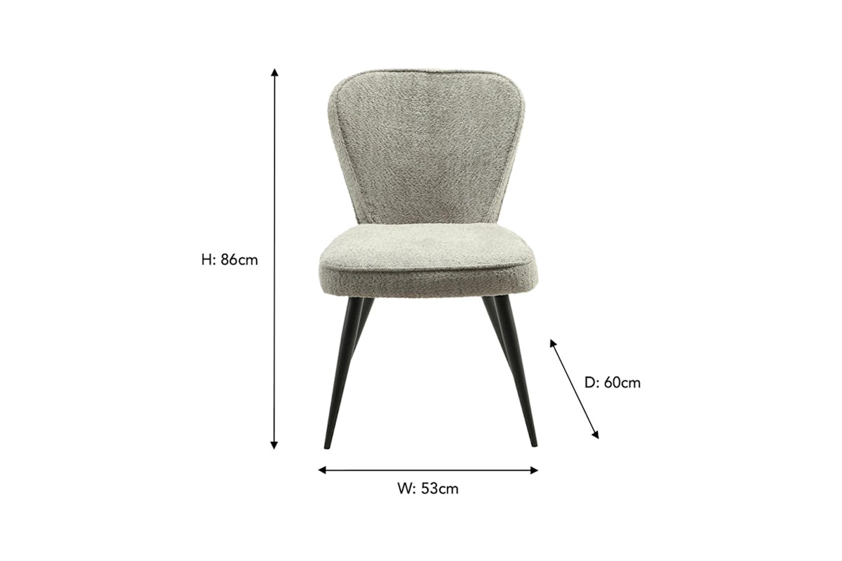 Zara Dining Chair | Grey-6