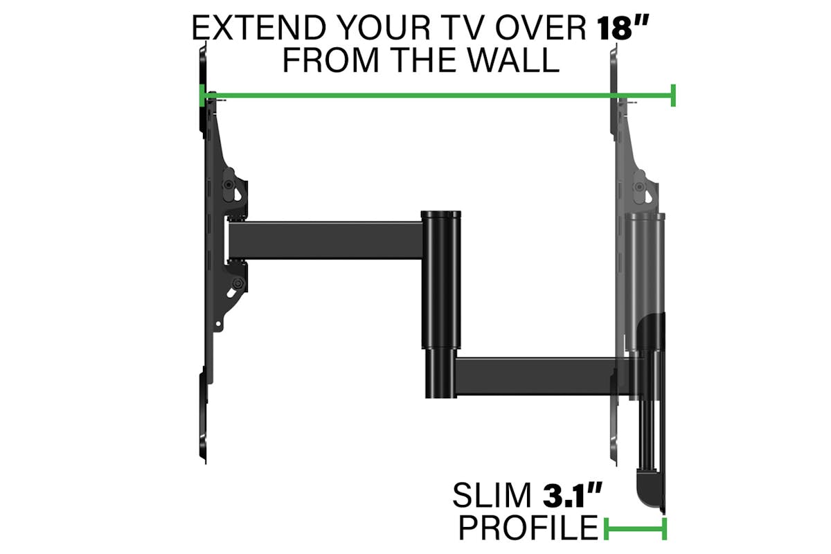 Sanus Full Motion TV Mount for 32"-55" TV’s | FMF418KIT-6