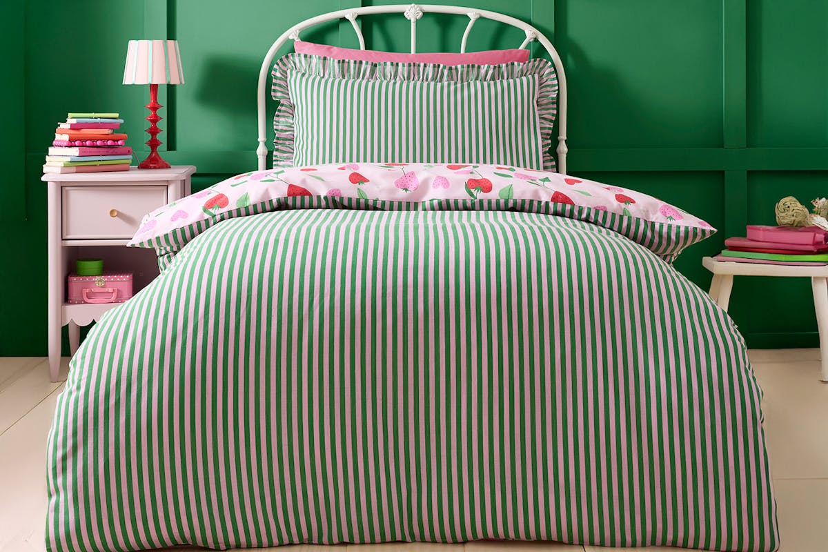 Bedlam | Fun Strawberries Duvet Cover Set | Multicolour | Double-2