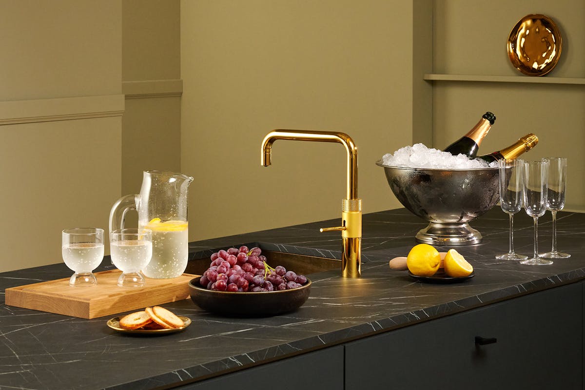 Quooker Fusion Square Tap | Gold | FNSGLD-13