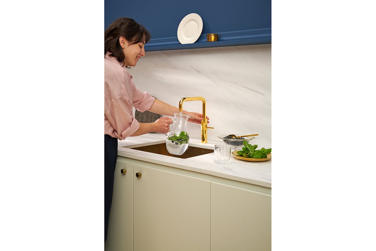 Quooker Fusion Square Tap | Gold | FNSGLD-14
