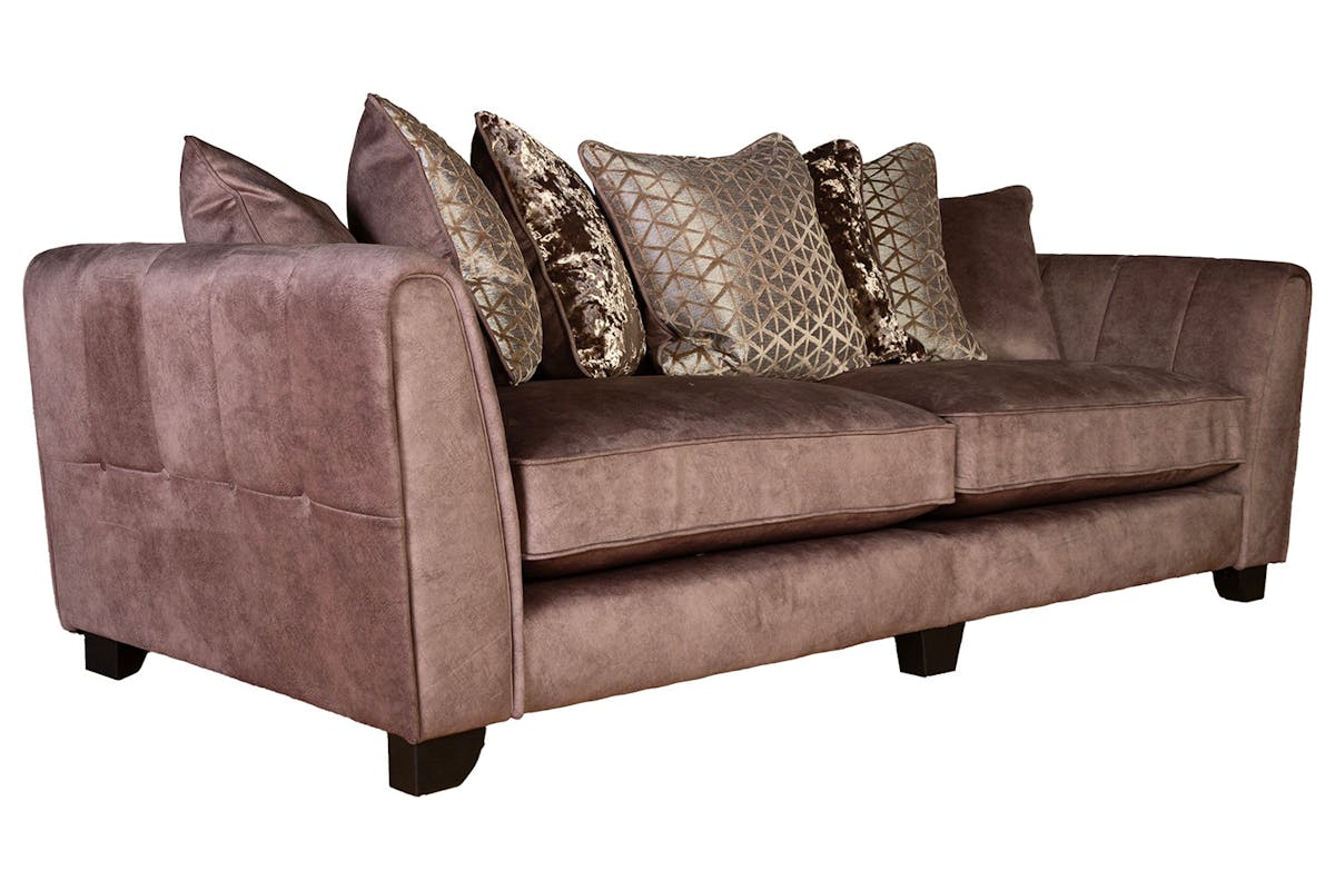 Frankie 4 Seater Sofa | Fabric | Brown-2