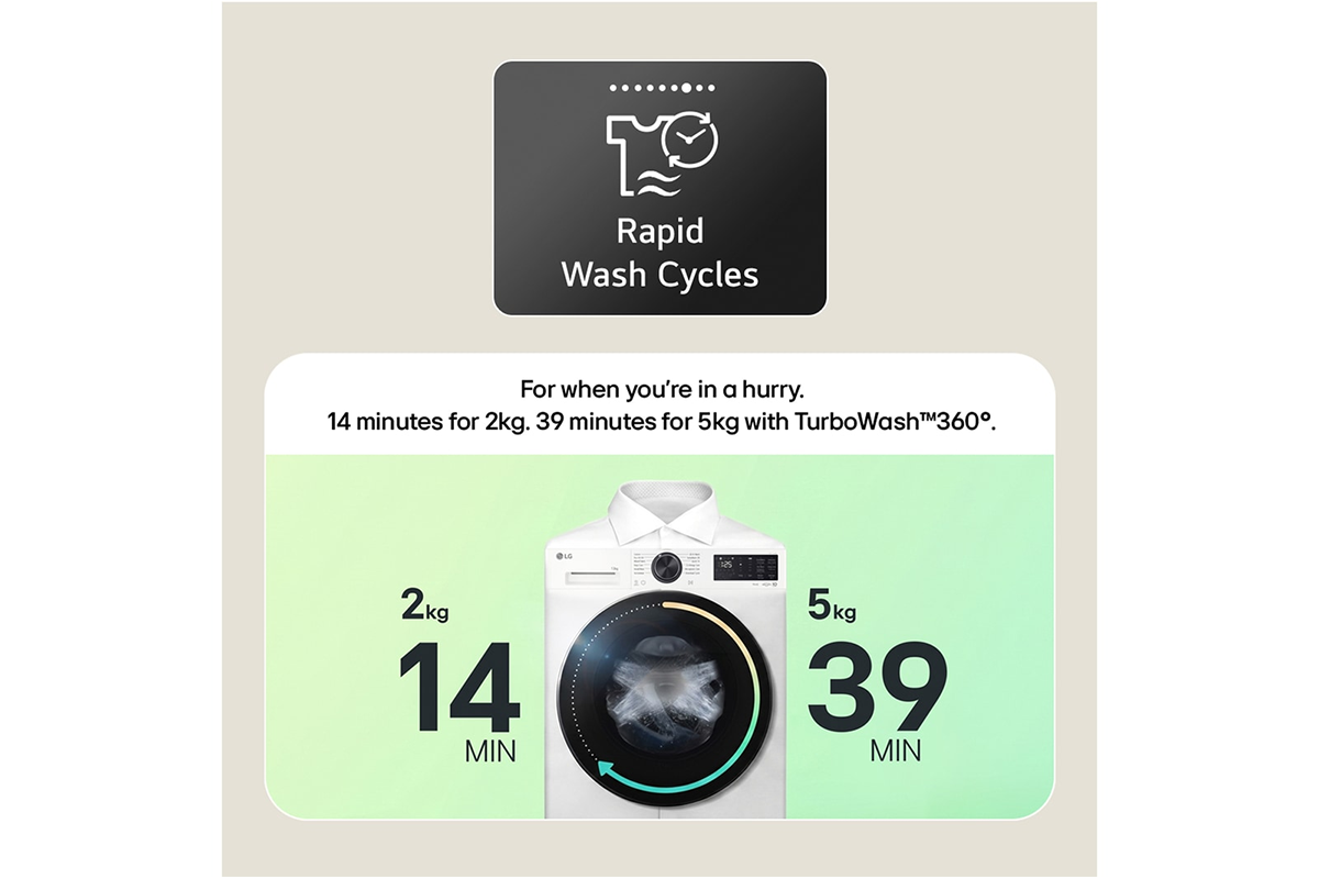 LG Series 4 Pro 10kg Washer / 6kg Dryer Freestanging Washer Dryer | FWY706NCTN1-4