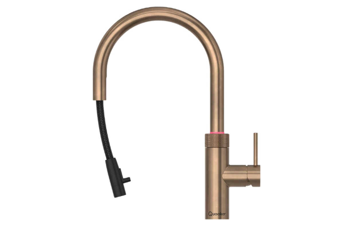 Quooker Flex Round Tap | Patinated Brass | FXRPTB