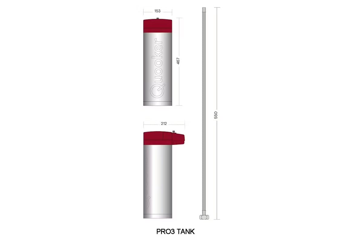 Quooker Flex Square Tap | Gunmetal | FXSGME-10