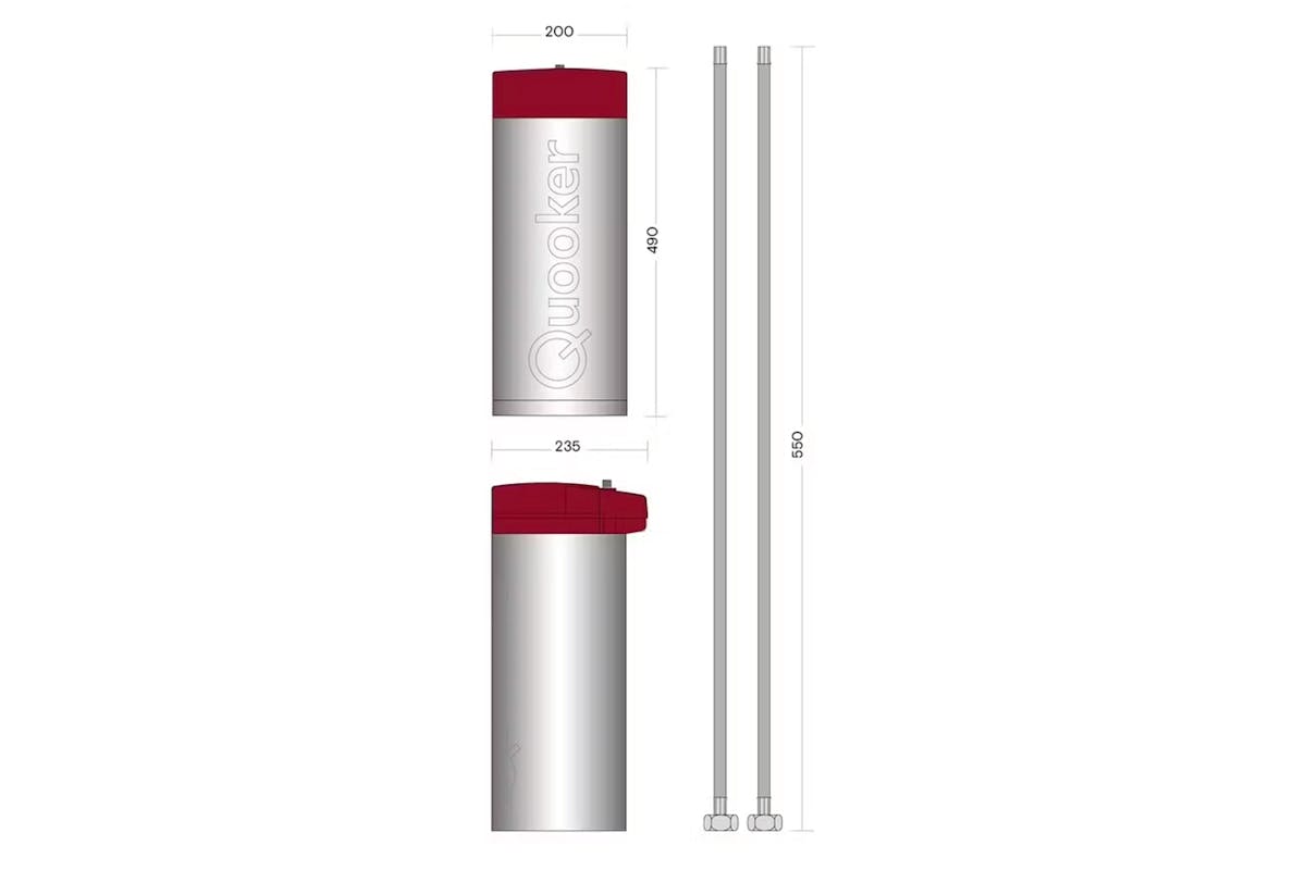 Quooker Flex Square Tap | Stainless Steel | FXSSST-11