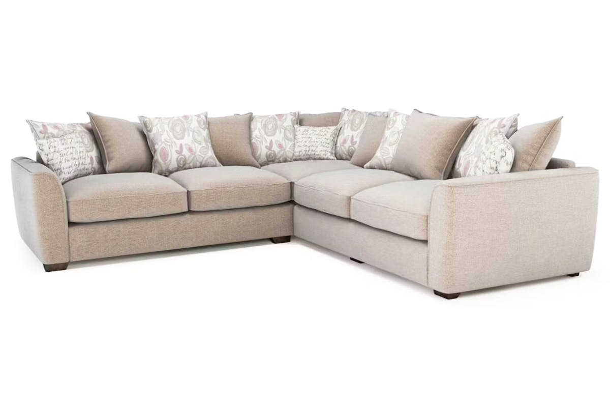 Fantasia Corner Sofa | Pillow Back | Large | Beige