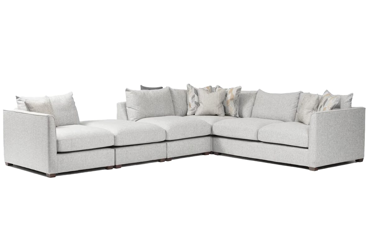 Faye Corner Sofa | Footstool | Grey-6