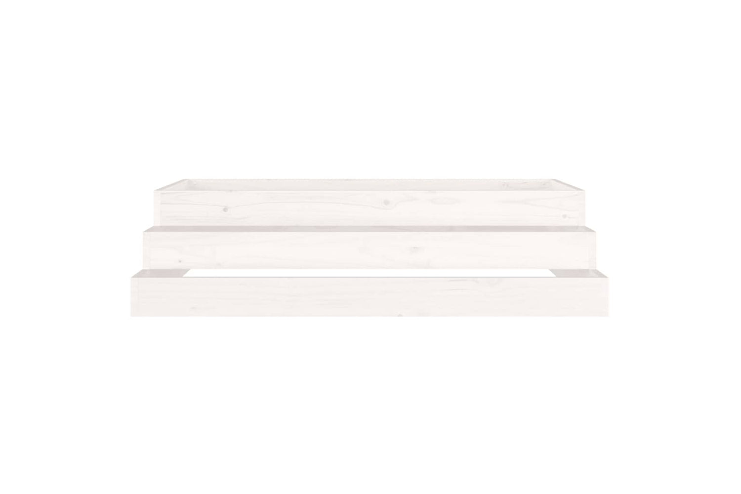 vidaXL 823900 Planter White 110x110x27cm Solid Wood Pine-4