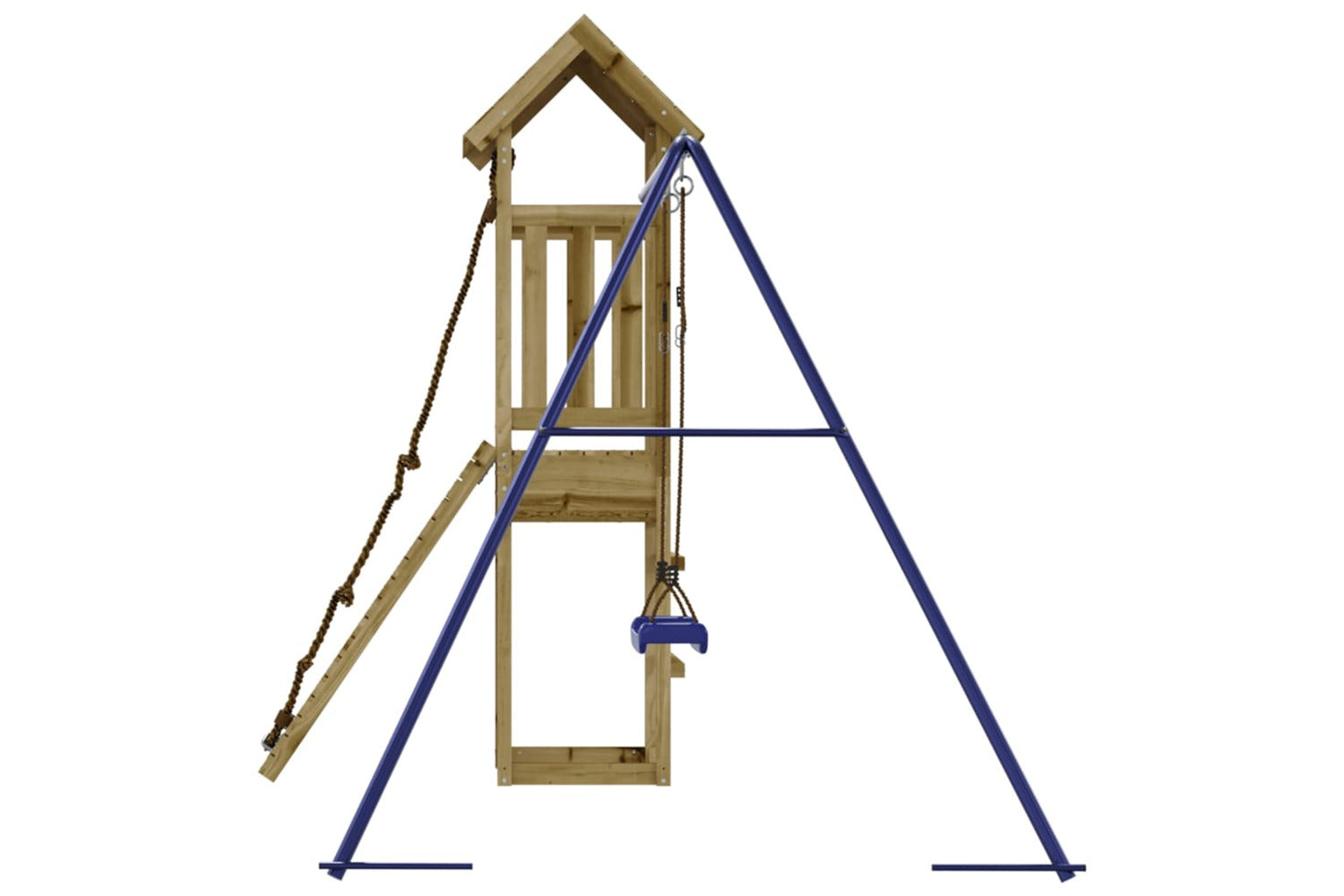 Vidaxl 3155815 Playhouse With Climbing Wall Swing Impregnated Wood Pine-6