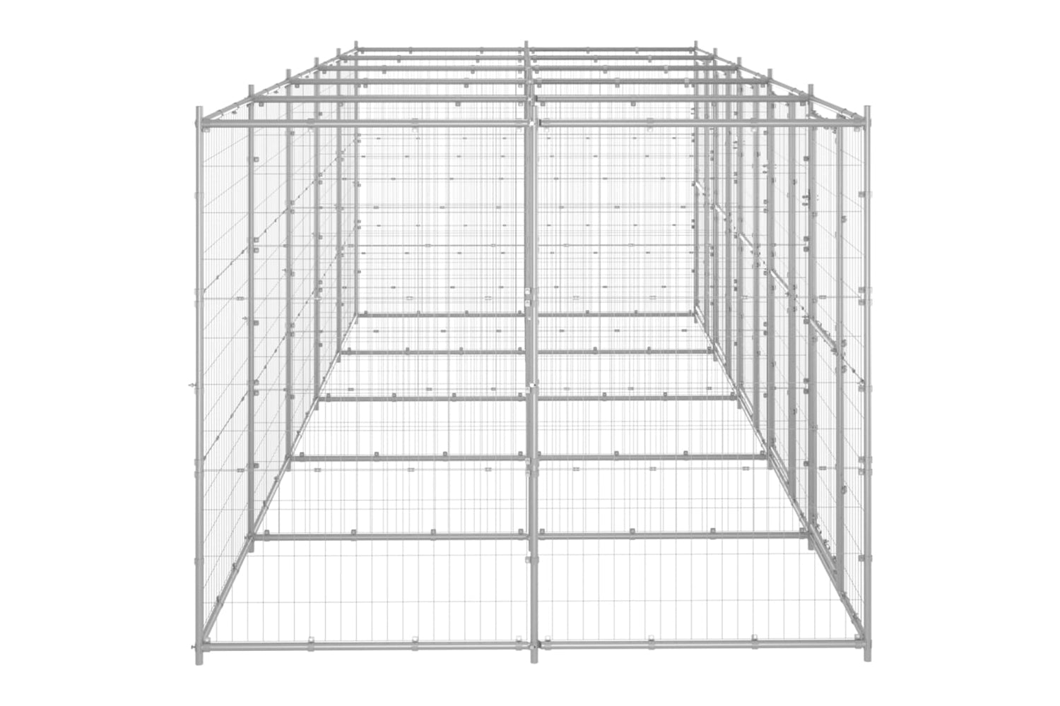 Vidaxl 3082285 Outdoor Dog Kennel Galvanised Steel 12.1 M2-3