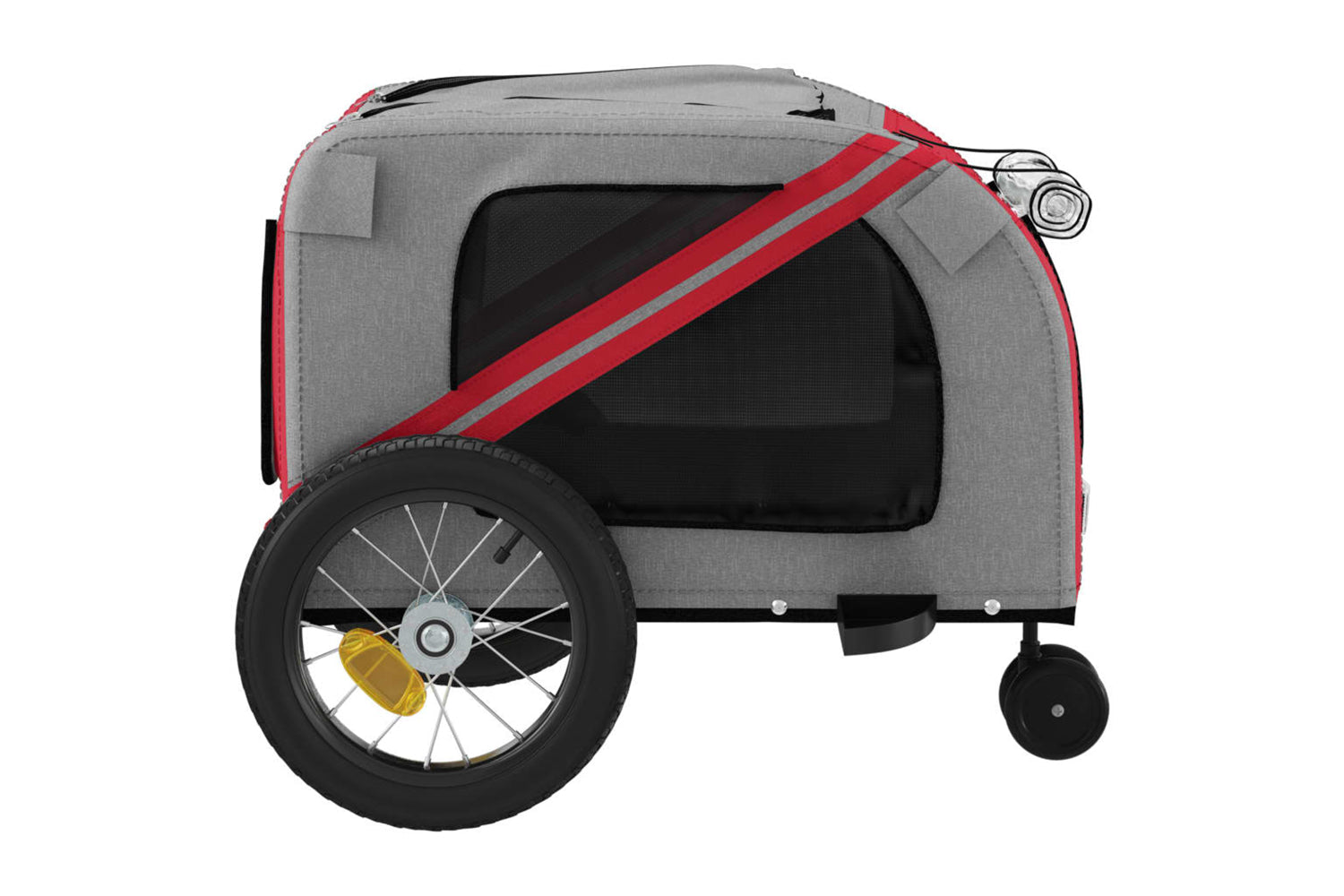 Vidaxl 93887 Pet Bike Trailer Red And Black Oxford Fabric And Iron-6