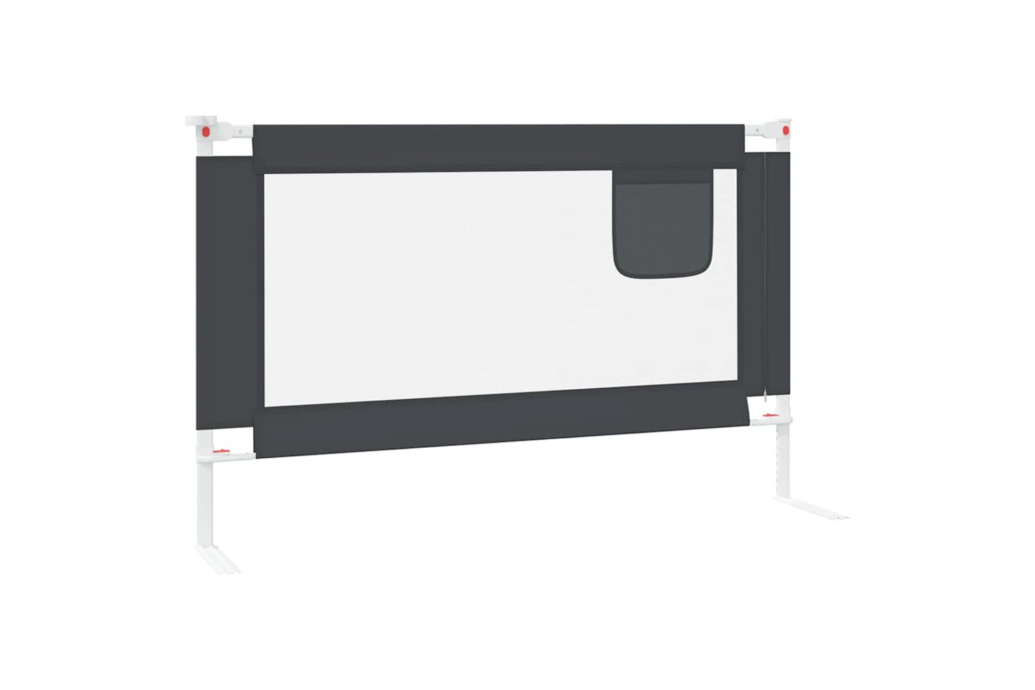 Vidaxl Toddler Safety Bed Rail Dark Grey 120x25 Cm Fabric-4