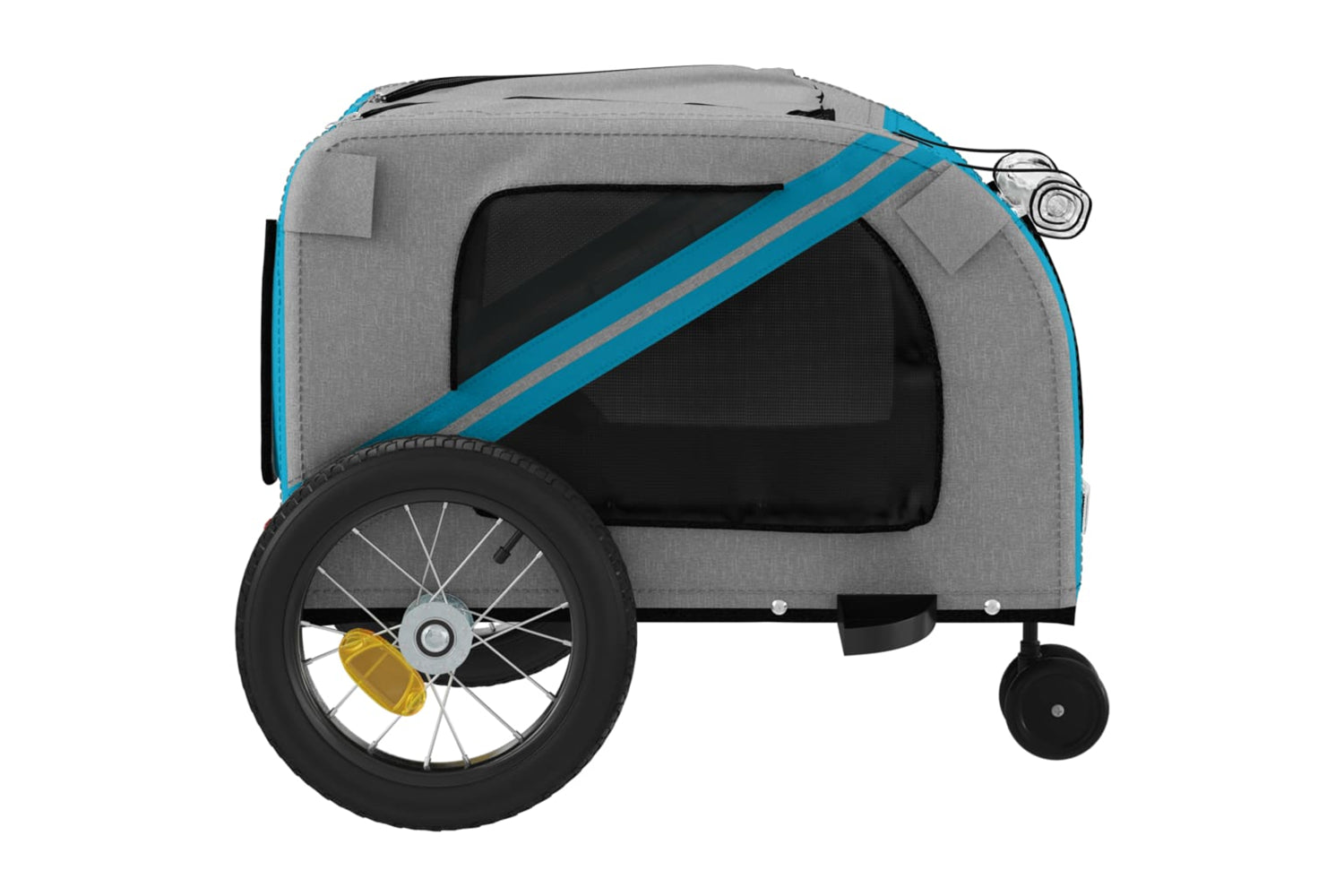 Vidaxl 93890 Pet Bike Trailer Blue And Black Oxford Fabric And Iron-6