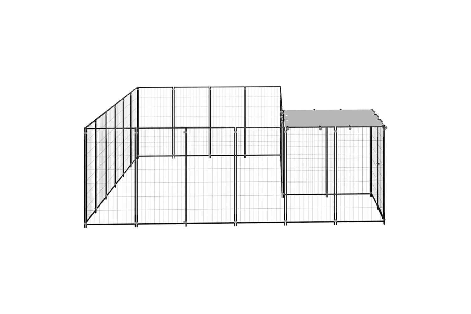 Vidaxl 3082212 Dog Kennel Black 8.47 M2 Steel-3