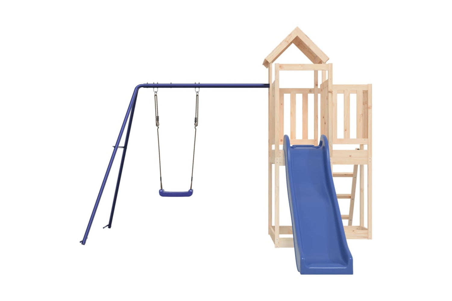 Vidaxl 3155840 Playhouse With Slide Swing Solid Wood Pine-4