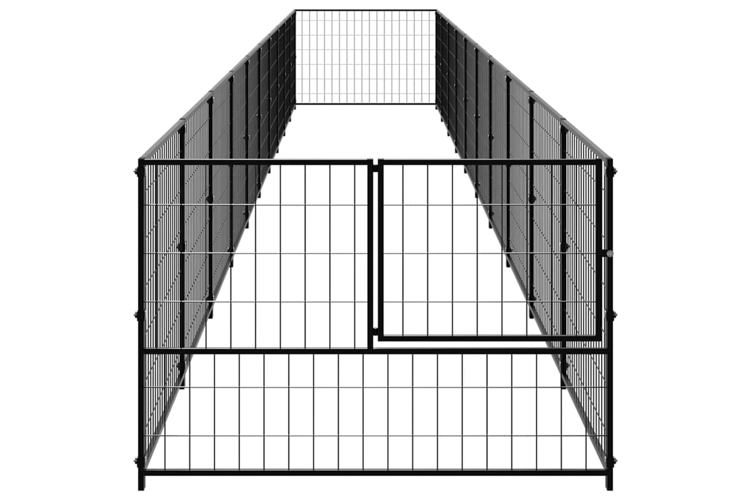 Vidaxl 3082100 Dog Kennel Black 10 M2 Steel-3