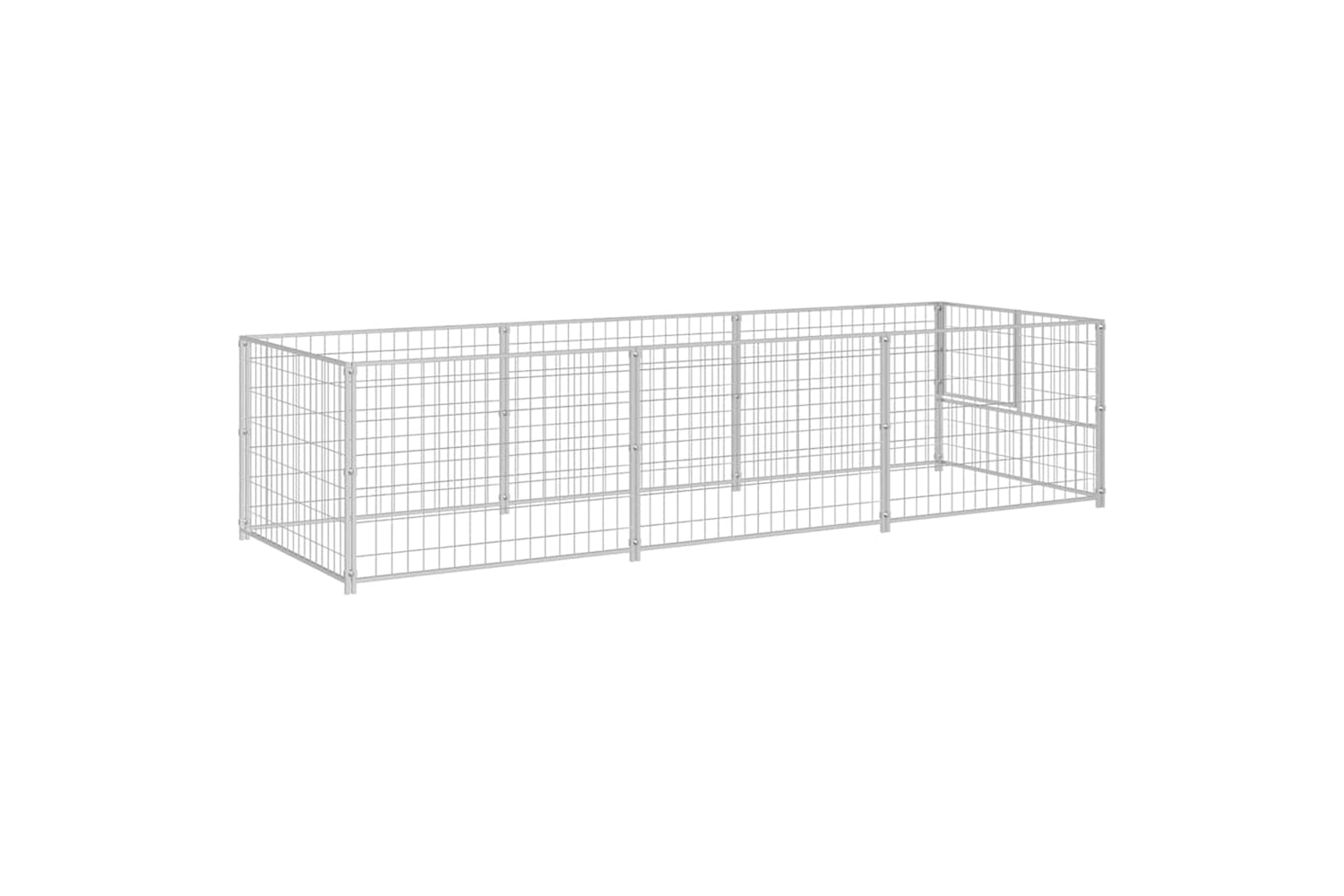 Vidaxl 3082101 Dog Kennel Silver 3 M2 Steel-5
