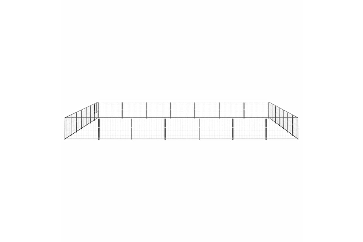Vidaxl 3082179 Dog Kennel Black 49 M2 Steel-3