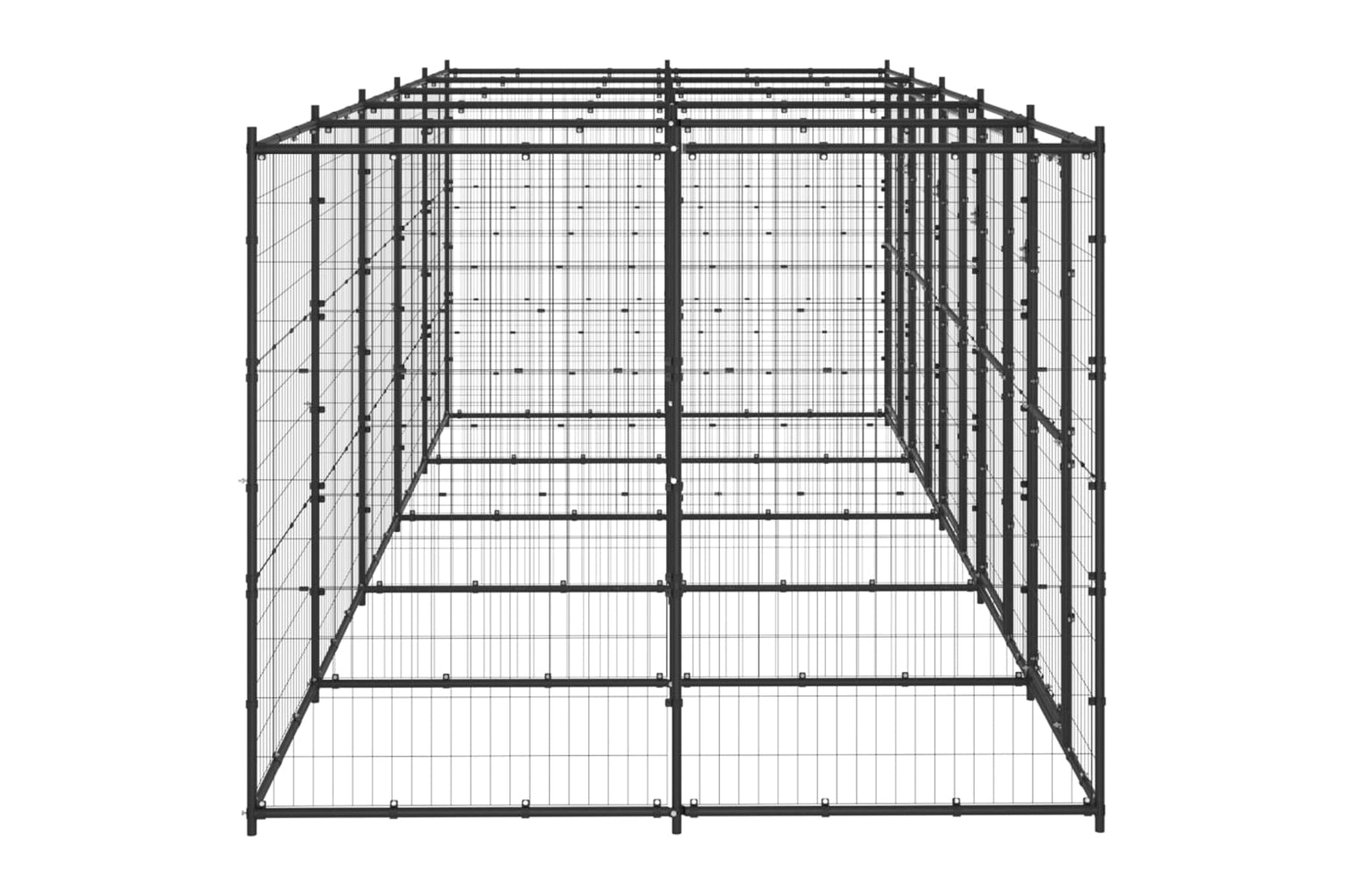 Vidaxl 3082263 Outdoor Dog Kennel Steel 12.1 M2-3