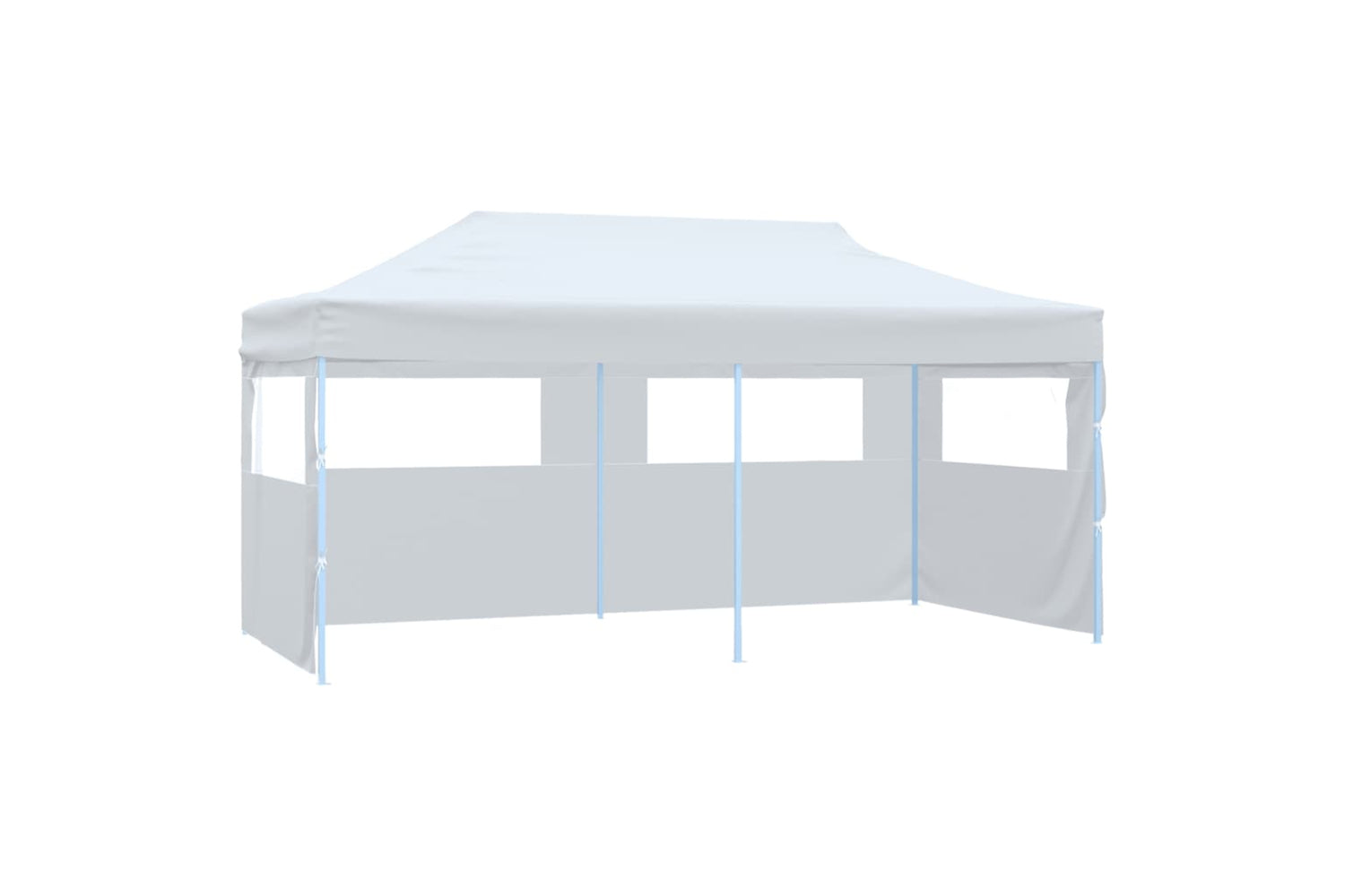 Vidaxl Folding Pop-up Partytent With Sidewalls 3x6 M Steel White